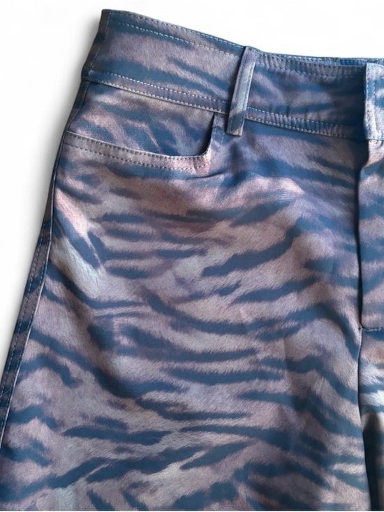 ZARA ANIMAL PRINT BARREL PANTS CROPPED TROUSERS SIZE SMALL NEW - Picture 3 of 6